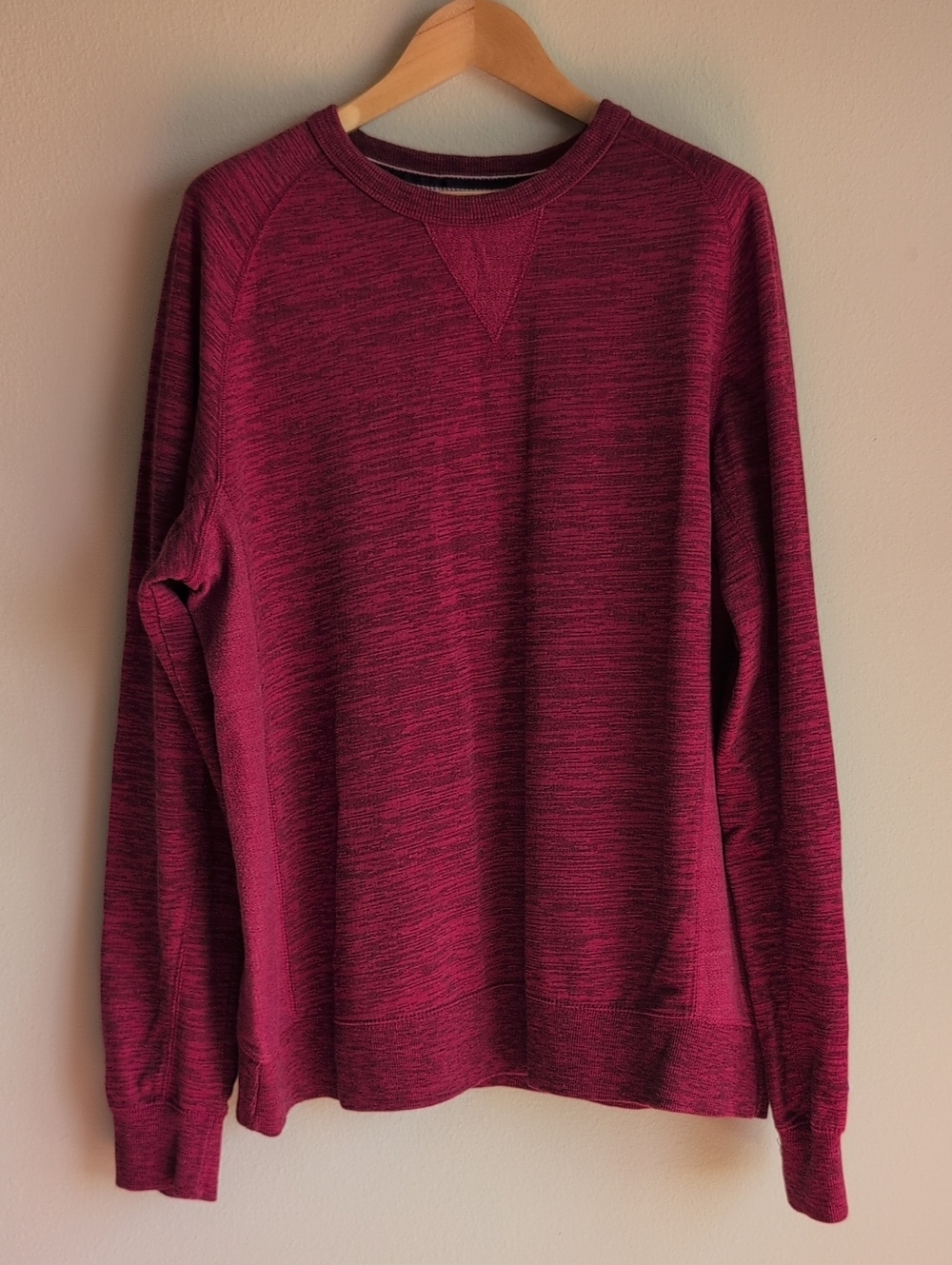 Champion Men's Crewneck Sweater in Heathered Maroon, Size XL